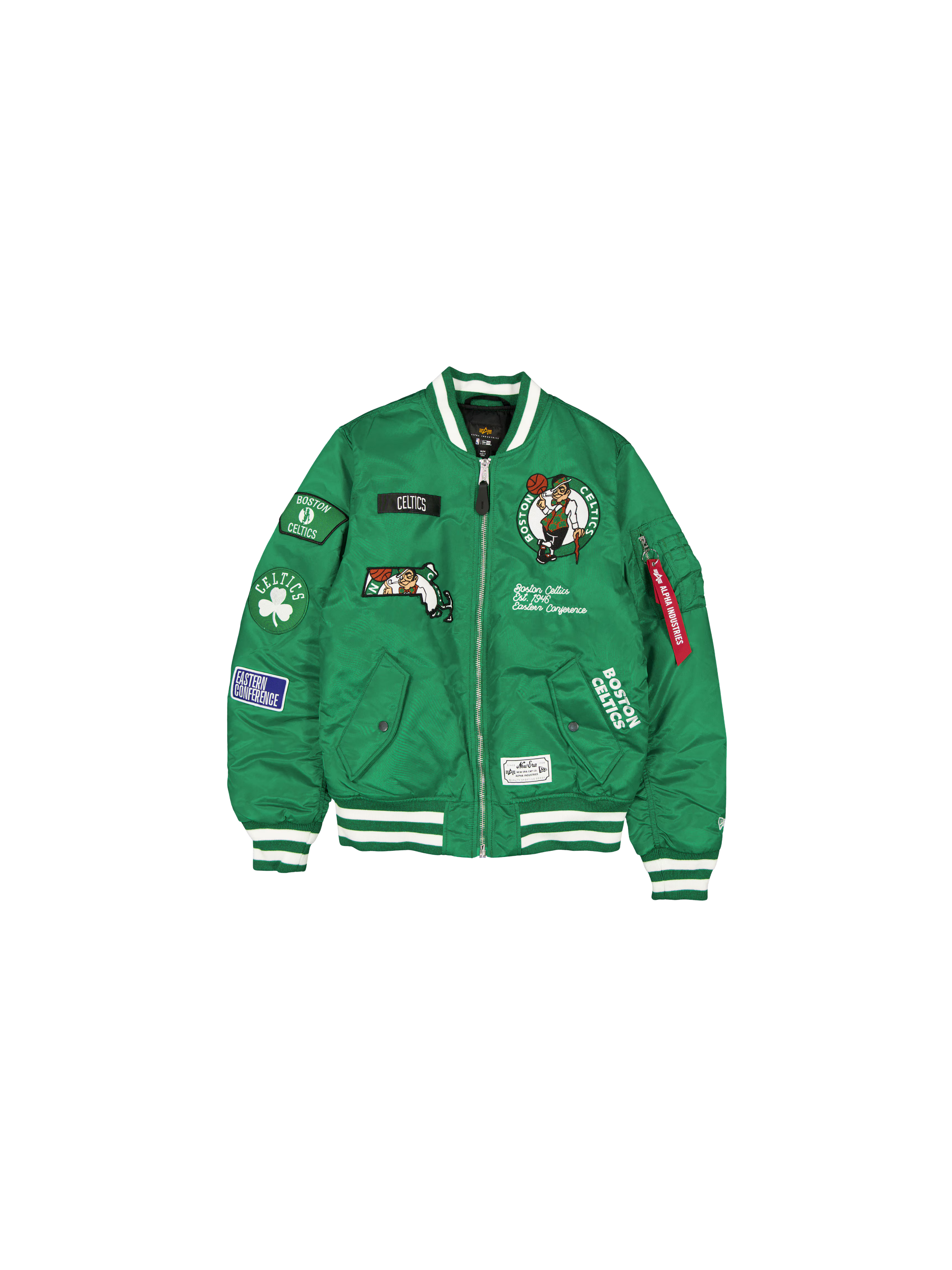 Alpha Industries X New Era Bomber Jacket Boston Celtcs "Green"